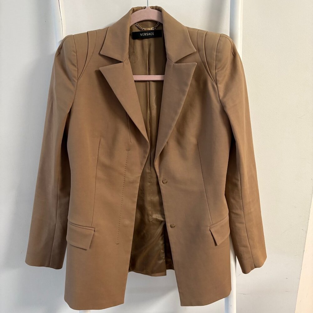 Versace Women’s Blazer – Classic Gold Logo Lining
